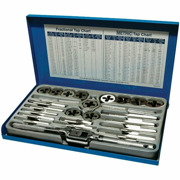 Century Drill Tool Century Drill & Tool Tap and Die Fractional Set 24-Piece 98904
